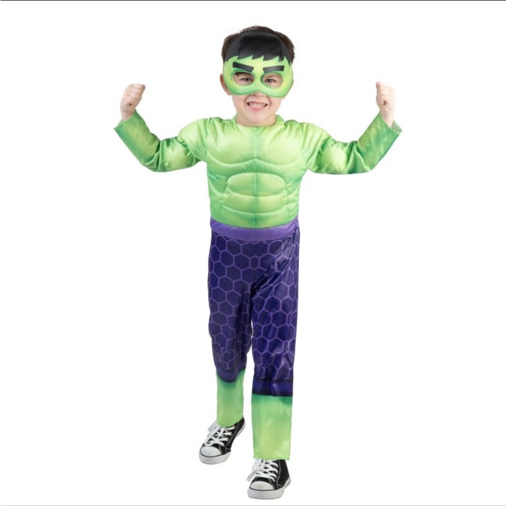 2T Toddler Boys Hulk Superhero Costume with mask